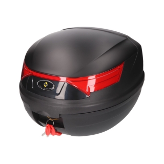 Univerzální kufr na motocykl - skútr 101 OCTANE TOP CASE ČERNÁ/ČERVENÁ objem 32 L