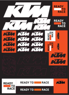 Arch samolepek KTM  STICKER SHEET 21cmx29 cm