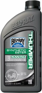 Olej BEL-RAY THUMPER RACING 10W-50 SYNTHETIC ESTER BLEND 4T ENGINE OIL balení 1 litr 