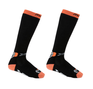 a Motokrosové ponožky - podkolenky MOOSE RACING XCR ČERNÁ/BÍLÁ/ORANŽOVÁ velikost L/XL pro nohu velikosti 44-47