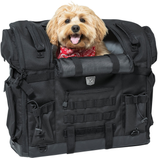a Textilní brašna na motocykl pro zvířata KÜRYAKYN BAG PET PALACE TITAN objem 78 litrů, barva černá, pro domácí mazlíčky do 15,8 kg