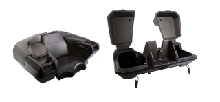 Zadní plastový ATV box KIMPEX OUTBACK TRUNK & HEATED černý, vyhřívané rukojeti