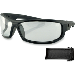 Motocyklové sluneční brýle BOBSTER AXL STREET SUNGLASSES lesklý černý rám, čiré čočky