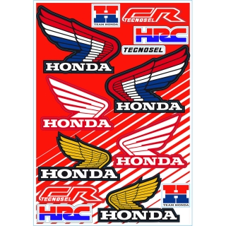 Sada retro/vintage polepů na motocykl TECNOSEL STICKERS SHEET HONDA