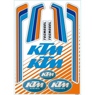 Sada retro/vintage polepů na motocykl TECNOSEL STICKERS SHEET KTM