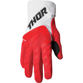 a Motokrosové rukavice THOR SPECTRUM ČERVENÁ/BÍLÁ velikost S 