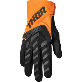 a Motokrosové rukavice THOR SPECTRUM ORANŽOVÁ/ČERNÁ velikost XS