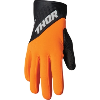 Motokrosové rukavice THOR SPECTRUM COLD WEATHER ORANŽOVÁ/ČERNÁ