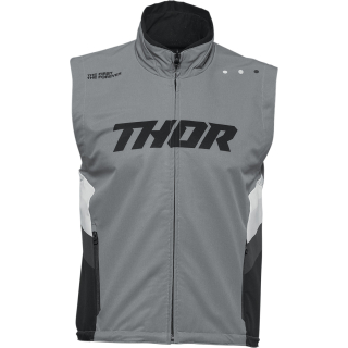 A Pánská textilní vesta na motokros - enduro - ATV - THOR WARM UP VEST GRAY/BLACK velikost M