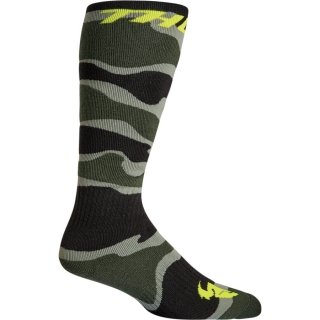 Motokrosové podkolenky THOR MX SOCK CAMO/ZELENÁ/ACID