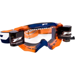 Motokrosové - enduro brýle s roll-off systémem PROGRIP 3200 VENOM navy modrá/fluo oranžová