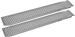 Sada 2 kusů hliníkových nájezdových ramp pro motocykl QTECH délka 150 cm, šířka 22 cm, výška 4 cm - sada 2 kusů - pár