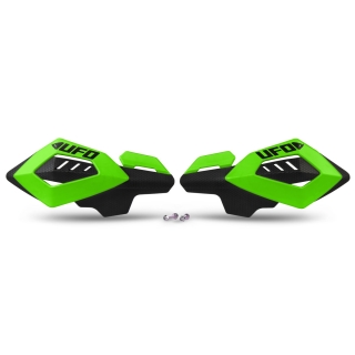 Kryty páček motocyklu UFO ARCHES HANDGUARDS barva zelená - pár