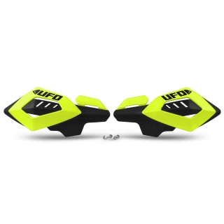 Kryty páček motocyklu UFO ARCHES HANDGUARDS barva fluo žlutá- pár