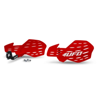 Kryty páček motocyklu UFO GUARDIAN 2 HANDGUARD VENTILAČNÍ barva červená - pár
