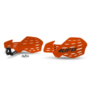 Kryty páček motocyklu UFO GUARDIAN 2 HANDGUARD VENTILAČNÍ barva oranžová - pár