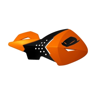 Kryty páček motocyklu UFO ESCALADE HANDGUARDS barva černá/oranžová - pár