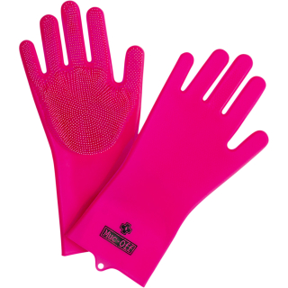 Silikonové čistící rukavice MUC-OFF SCRUBBER GLOVES PINK / pár
