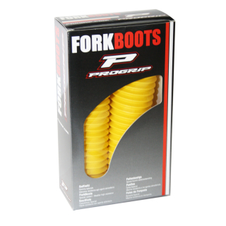 a Harmoniky na enduro přední tlumiče Progrip fork boots thermoplastic rubber 2500 žluté - pár - 34/37 mm pro tlumiče 40/45 mm 