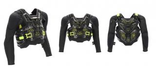 Dětský motokrosový hrudní chránič/košile ACERBIS SPECKTRUM KID černá/žlutá fluo vel. L/XL  