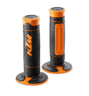 a Motokrosové  rukojeti - gripy KTM GRIFFSET - zavřené konce - černá/oranžová 