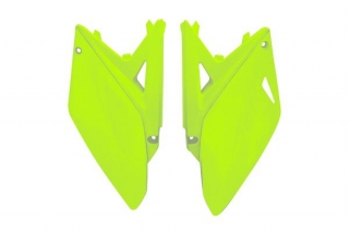 a Boční číslové tabulky RTECH Suzuki RMZ 250 10-18 neon žluté