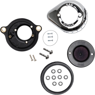 Kit sání S&S CYCLE STEALTH AIR STINGER KIT pro HARLEY DAVIDSON M8 rok 2017 a víš viz popis, chrom 