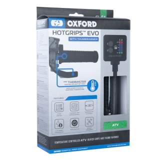 Vyhřívané rukojeti - gripy OXFORD HOTGRIPS EVO THERMISTOR ATV včetně ohřevu palce/regulace ohřevu páčky 