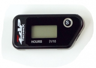 Bezdrátový měřič motohodin ZAP TECHNIX LCD Displej 12,7 mm x 25,4 mm, černý
