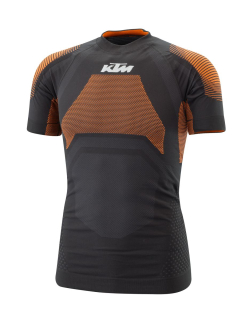 Bezešvé pánské termo triko s krátkým rukávem KTM UNDERSHIRT SHORT PERFORMANCE černá/oranžová