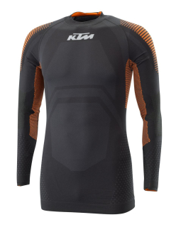 Bezešvé pánské termo triko s dlouhým rukávem KTM UNDERSHIRT LONG PERFORMANCE černá/oranžová