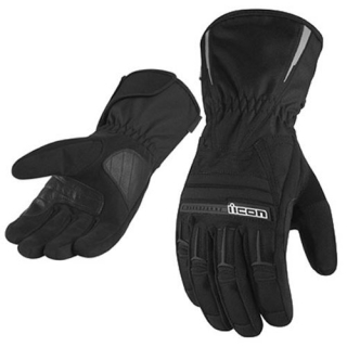 a Dámské textilní motocyklové rukavice ICON PDX waterproof černé vel. S / US 6.5
