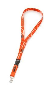 a Klíčenka - šňůrka na krk KTM TEAM LANYARD ORANŽOVÁ