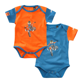 Sada dětských bodýček KTM BABY RADICAL BODY SET oranžové/modré 2 kusy 
