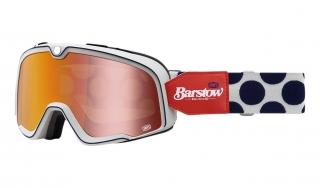 Veteránské motokrosové brýle 100% BARSTOW HAYWORTH červené zrcadlové plexi 50000-00004