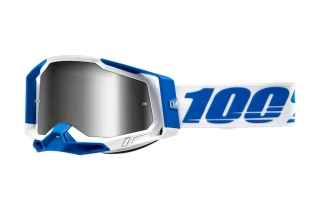 A Motokrosové brýle 100% RACECRAFT 2 ISOLA 50010-00005 se stříbrným zrcadlovým objektivem + čirý + trhačky  