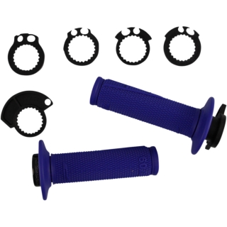 Motokrosové rukojeti - gripy PROGRIP 709 SCS LOCK ON - s lock-on, délka 115 mm, průměr 22-25mm, barva modrá, pár