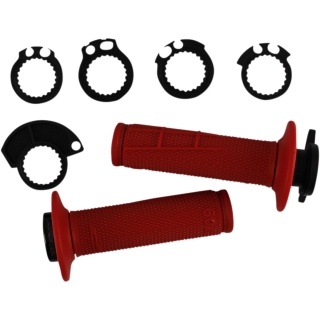 Motokrosové rukojeti - gripy PROGRIP 709 SCS LOCK ON - s lock-on, délka 115 mm, průměr 22-25mm, barva červená, pár