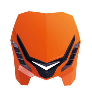 Univerzální přední LED maska motocyklu POLISPORT E-BLAZE LED HEADLIGHT oranžová  