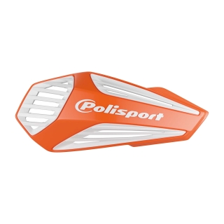 Motokrosové MX kryty páček POLISPORT MX AIR HANDGUARD oranžová/bílá - pár 