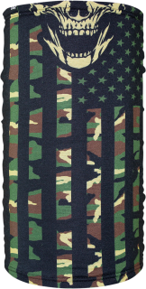Šátek - tuba ZANHEADGEAR MOTLY TUBE Fleece Lined Woodland CAMO 