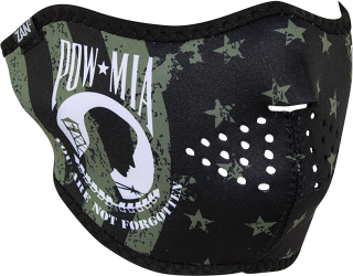 Ochranná neoprenová maska na obličej ZANHEADGEAR HALF MASK THERMAL WNFM612H POW MIA FLAG 