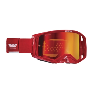 Motokrosové / MTB brýle THOR ACTIVATE červená/bílá - zrcadlový objektiv