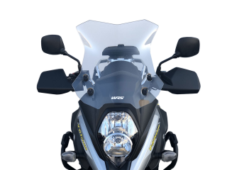 Plexi motocyklu WRS pro SUZUKI V-STROM 650 2017-2024, verze TOURING, výška 38 cm, barva čirá 