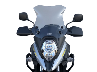 Plexi motocyklu WRS pro SUZUKI V-STROM 650 2017-2020, verze TOURING, výška 38 cm, barva kouřová