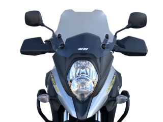 Plexi motocyklu WRS pro SUZUKI V-STROM 650 2017-2020, verze SPORT, výška 28 cm, barva kouřová