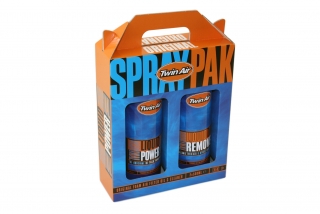 Sada čističe a maziva ve spreji na pěnové vzduchové filtry TWIN AIR - AIR FILTER SPRAY LIQPOWER+DIRTREMOVE SPRAY 500 ML