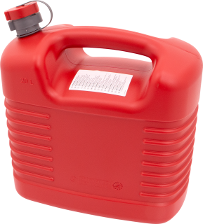 Kanystr na benzín PRESSOL FUEL CAN 21137 PE obsah 20L + nalévací tribice, barva červená, rozměr 410 H x 385 L x 229 W mm