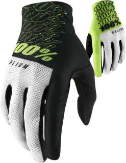 A Motokrosové, BMX, MX, MTB rukavice 100% CELIUM 10007-00010-14 černá/žlutá fluo pár, velikost M 