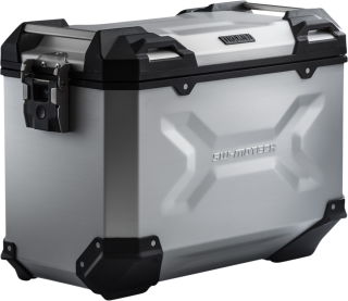Boční motocyklový hliníkový kufr SW-MOTECH TRAX ADV SIDE CASES obsah 37 litrů, barva stříbrná, montážní pozice levá, 1 kus
